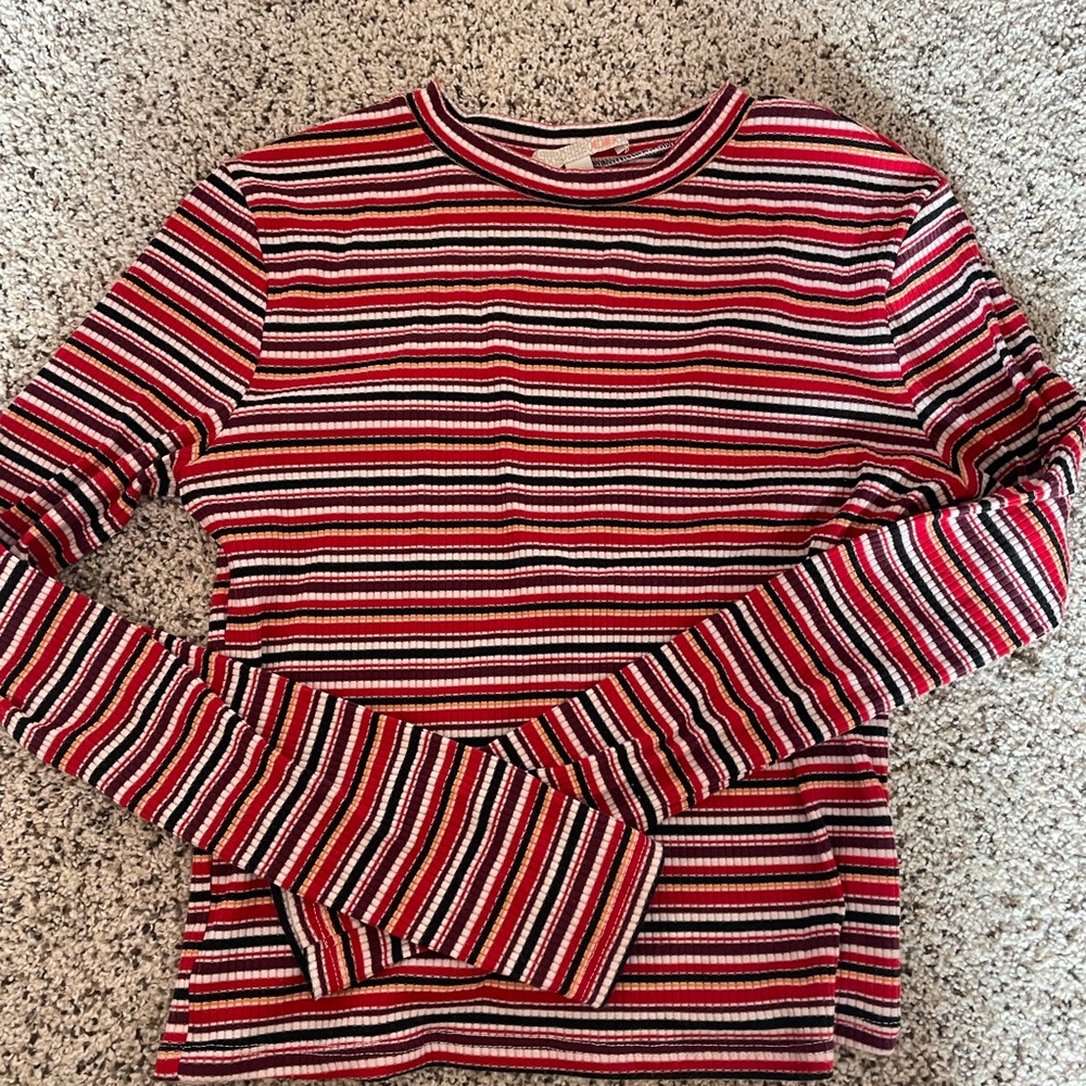 Striped Red and Black Long Sleeve